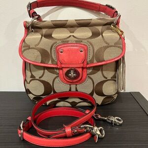 Coach Legacy Willis monogram 2way bag EUC